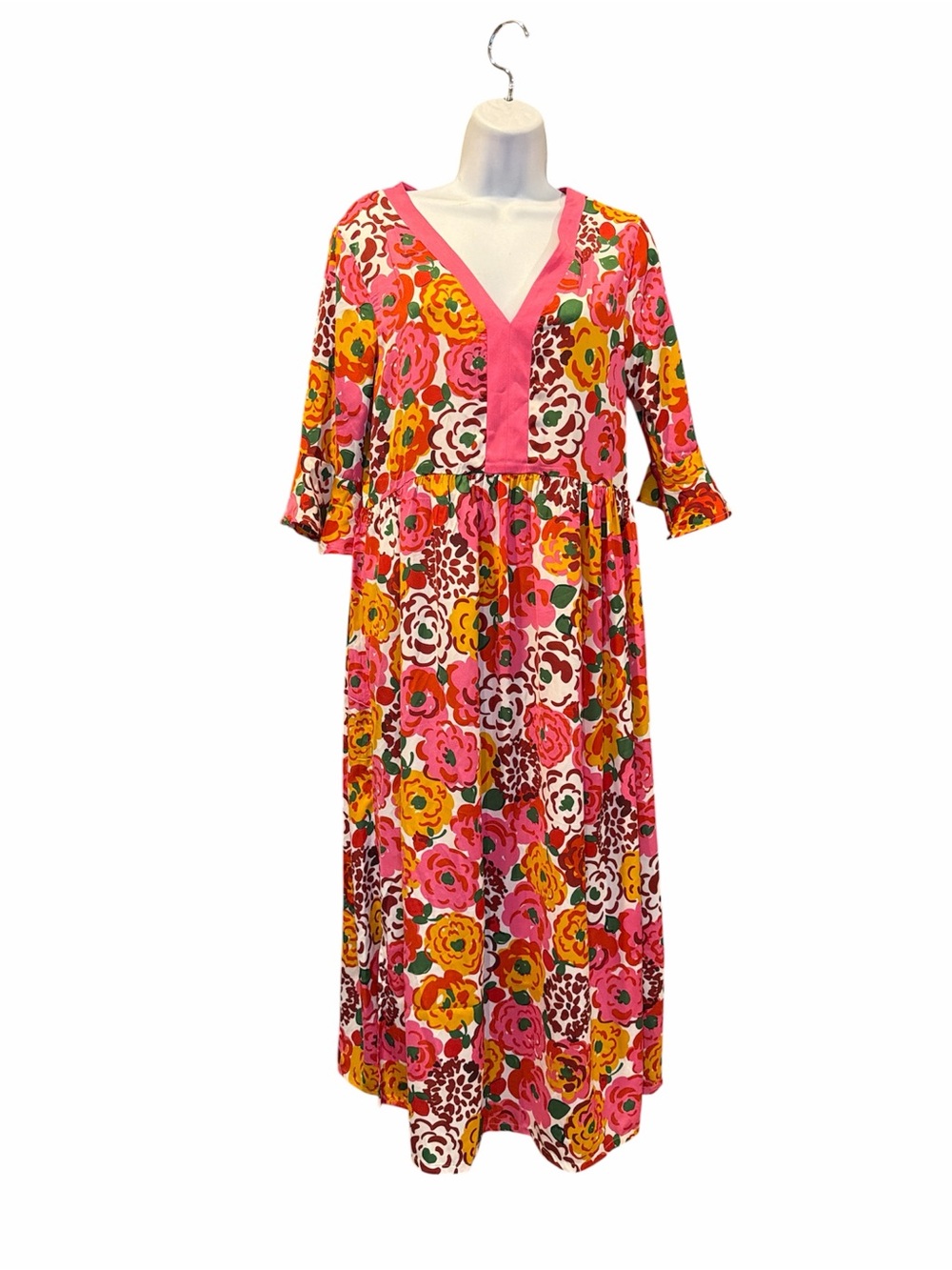kate spade Pink, Yellow & Green Floral Maxi Dress